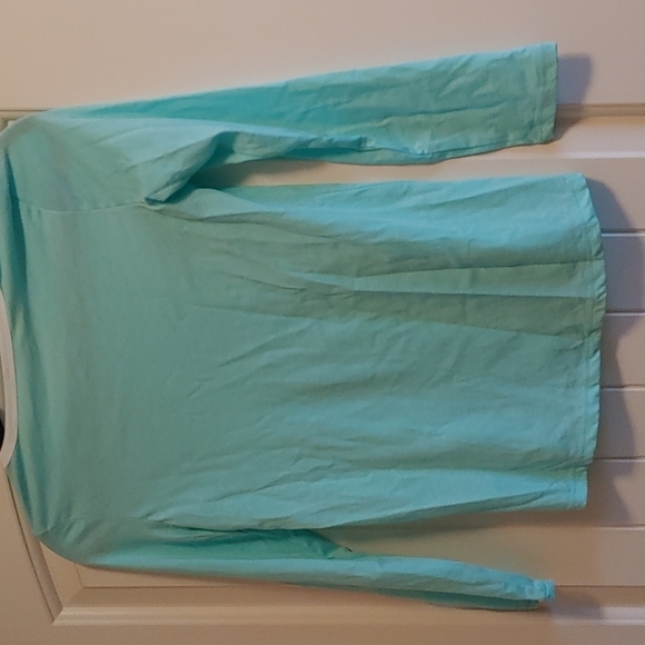 3/$25  JUSTICE Light green long sleeve shirt size children 10 - Picture 3 of 9